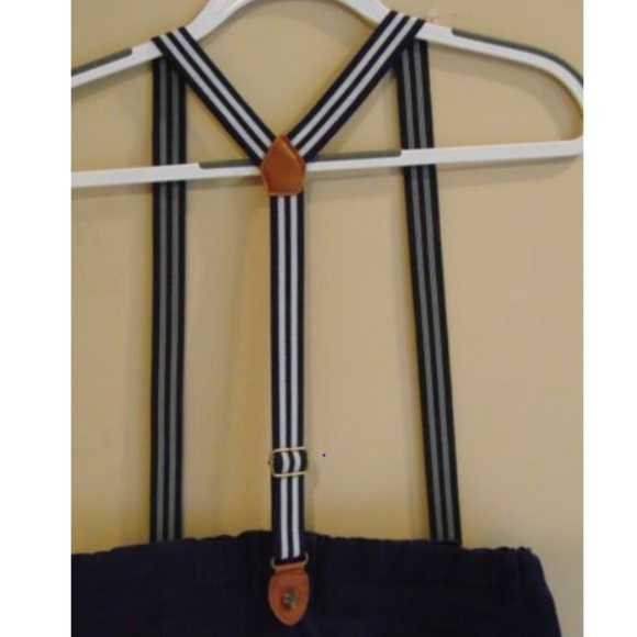 Bardot Junior Chinos Navy Pants Suspenders Boys 18 - Picture 6 of 8